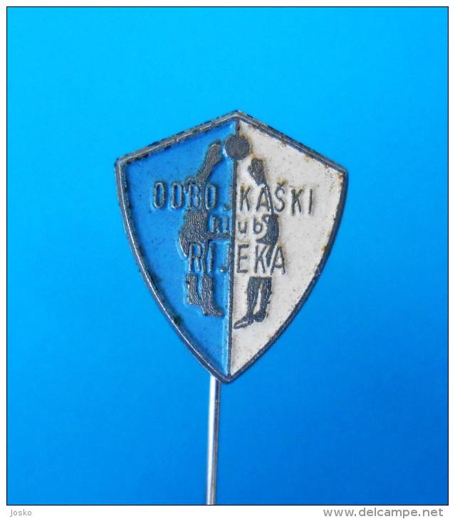 OK RIJEKA - Croatia Ex Yugoslavia Club Old Rare Pin Badge * Volley-ball Voleibol Pallavolo Palla A Volo - Pallavolo
