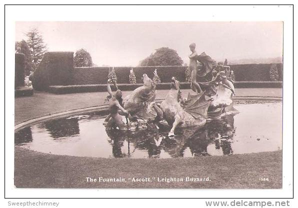 ZZ  RP The Fountain At Ascott House Leighton Buzzard TOPIARY FANTASY FLYING HORSES DRAGON ? STATELY HOME COUNTRY HOUSE - Sonstige & Ohne Zuordnung