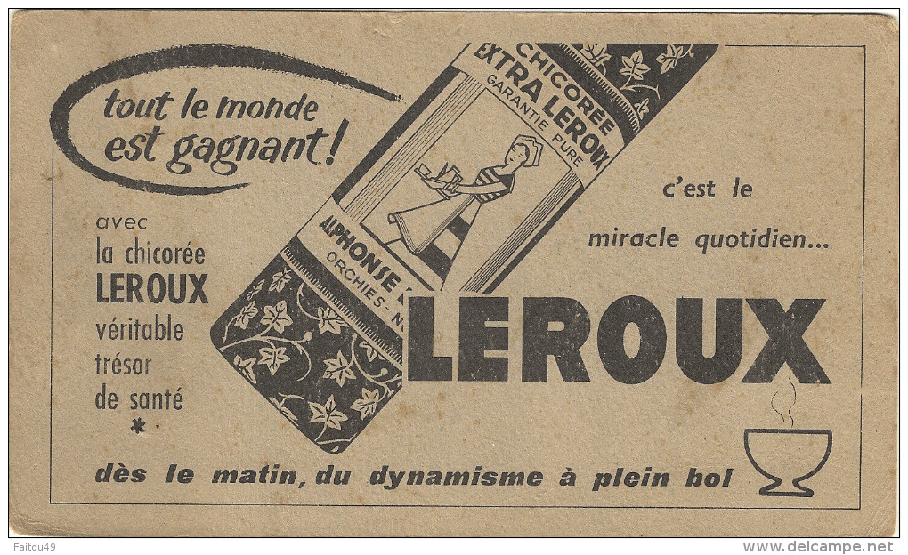 Carton Jeux De 19.5x11.5  PUB  Chicorée LEROUX   Comptoir Modernes  139 ( Envoi Sepcial) - Autres & Non Classés