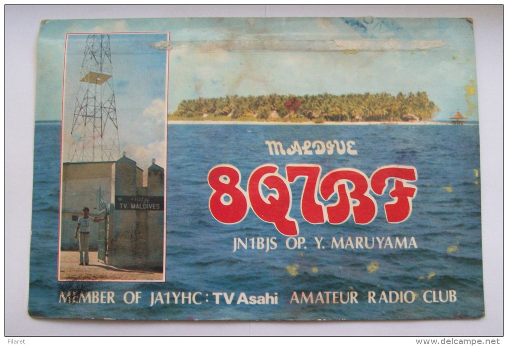 QSL RADIO AMATEUR CARD-MALDIVE - Radio Amatoriale