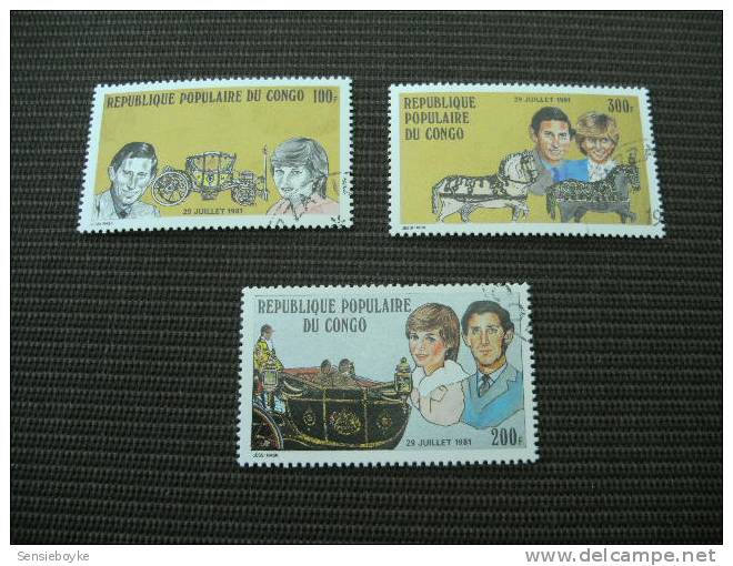 BG1213-   Set Used  Rep. Pop. Du Congo 29 Juillet 1981 Royalty - Oblitérés