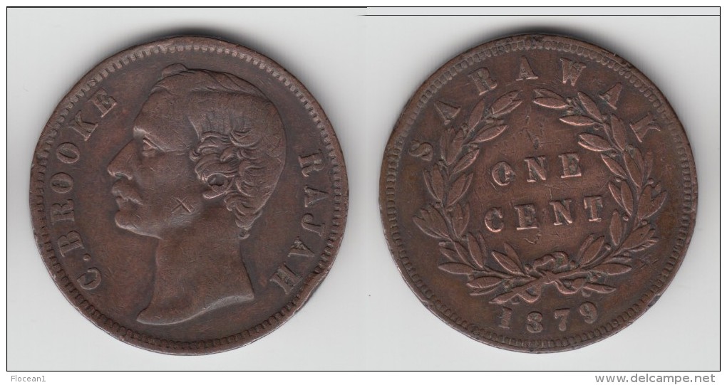 **** SARAWAK - MALAYSIA - BORNEO - 1 CENT 1879 - ONE CENT 1879 CHARLES J. BROOKE RAJAH **** EN ACHAT IMMEDIAT - Kolonies