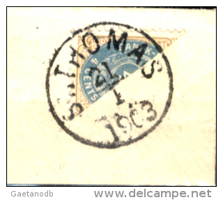Antille-Danesi-F031 - 1873/79 - Y&T: N.7 (frazionato Su Frammento Di Busta) - Privo Di Difetti Occulti. - Denmark (West Indies)