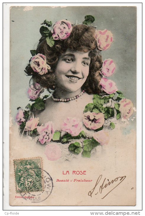 FEMMES . LA ROSE . BEAUTÉ, FRAICHEUR . FLEUR - Ref. N°6956 - - Women