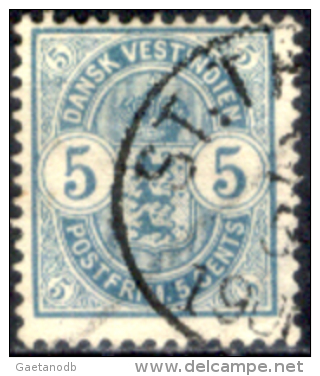 Antille-Danesi-F034 - 1873/79 - Y&T: N.18 (o) Used - Privo Di Difetti Occulti. - Danemark (Antilles)