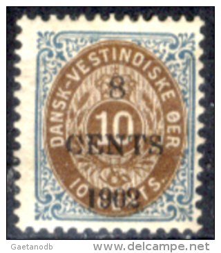 Antille-Danesi-F015 - 1902 - Y&T: N.22 (+) - - Danimarca (Antille)