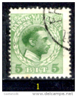 Antille-Danesi-F023 - 1915/17 - Y&T: N.44, 48, 49, 50 (+/sg/o) - A Scelta. - Denmark (West Indies)