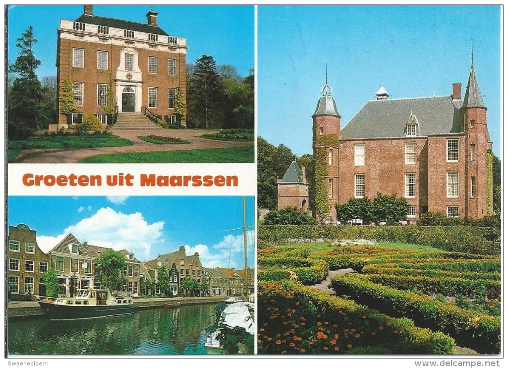 NL.- Maarssen. Goudestei, Gemeentehuis. Slot Zuylen. Lange Gracht Met Utrechtse Vecht. Maarsen. 2 Scans - Maarssen