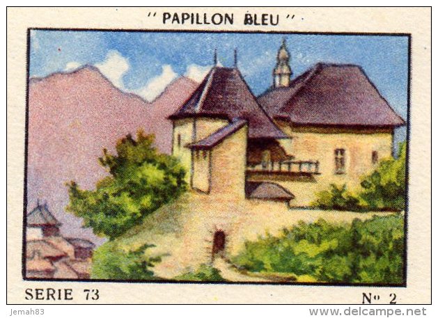 IMAGE FLAN PAPILLON BLEU Serie 73 ALBERTVILLE LE CHATEAU ROUGE (LOT 09) - Sonstige & Ohne Zuordnung