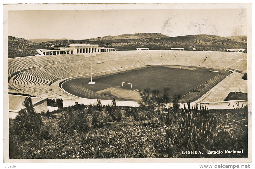 Lisboa Estadio Nacional Stade Stadium Foot Ball Used Lisboa 1952 - Lisboa