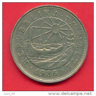 F4346 / - 25 Cent - 1986 - Malta Malte - Coins Munzen Monnaies Monete - Malte