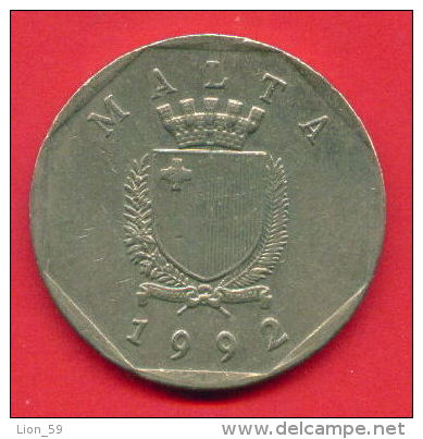 F4347 / - 50 Cent - 1992 - Malta Malte - Coins Munzen Monnaies Monete - Malte