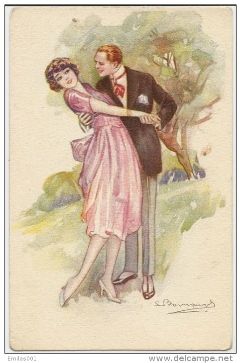 BOMPARD - Couple Amoureux Dans La Nature ,  Tendresse . - Bompard, S.