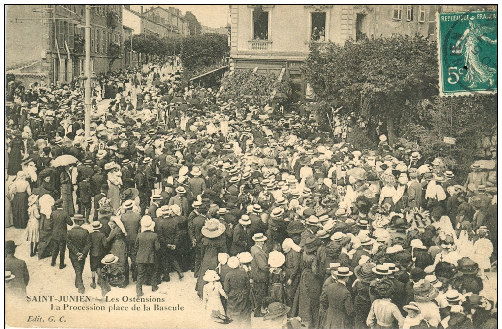 87 - Saint Junien - Ostensions 1911 (6 Cartes) - Saint Junien