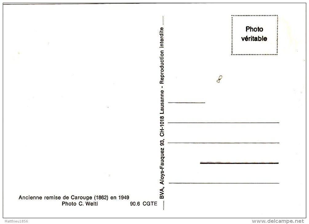 CPM 1949 CAROUGE - Ancienne Remise Des Tramways, Tram (A79) - Carouge