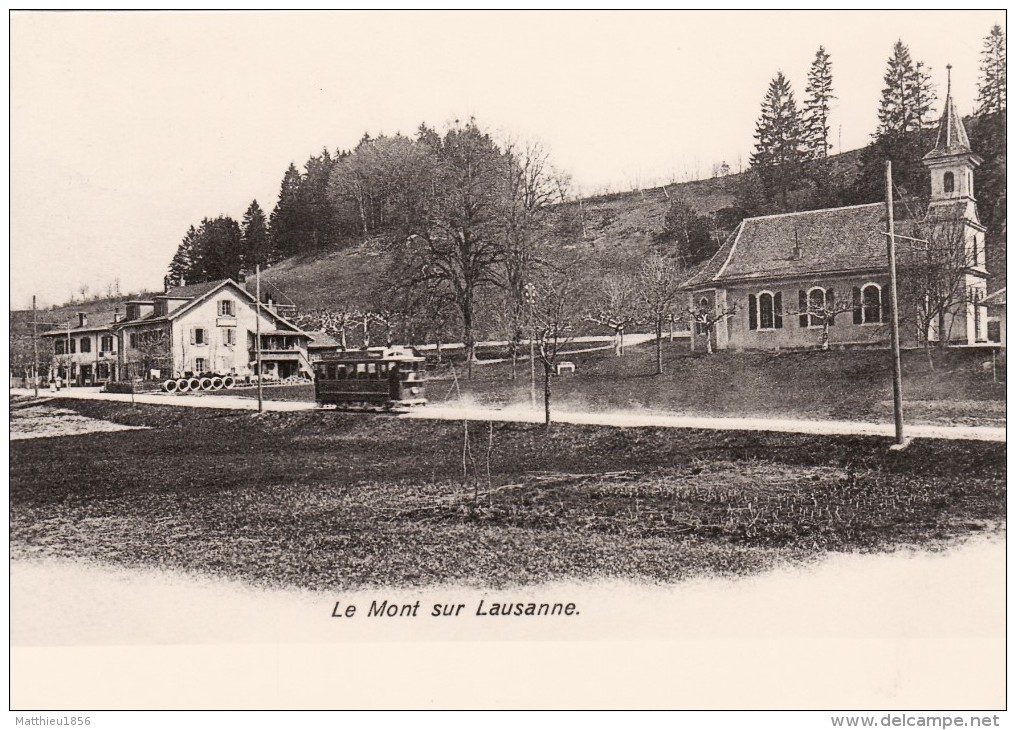 CPM Vers 1908 Entre Le Petit Mont Et Coppoz (Le Mont Sur Lausanne) - Un Tramway, Tram (A79) - Lausanne