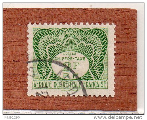 A.O.F.  //  TAXE    --  **  2 F. **  --  POSTE  1947  --  BEG - Used Stamps