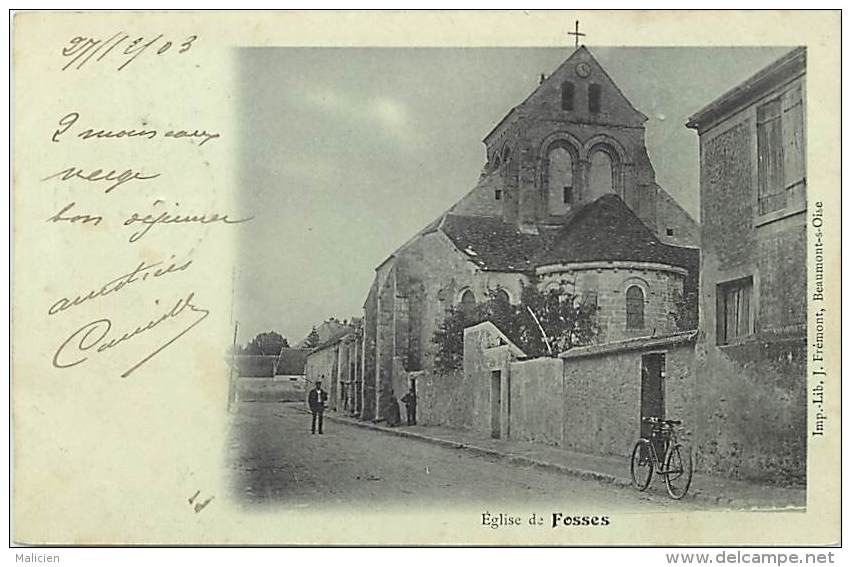 Val D´ Oise - P 512 -  Fosses - Eglise De Fosses - Carte Bon Etat - - Fosses