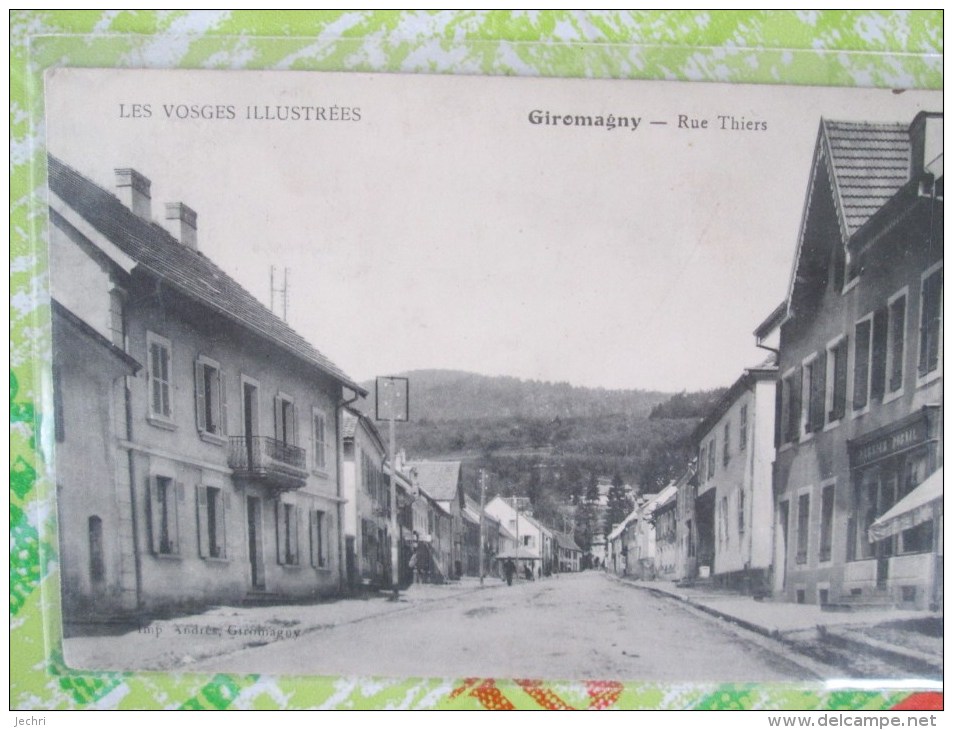 GIROMAGNY RUE THIERS  TRES BEAU CACHET MILITAIRE - Giromagny