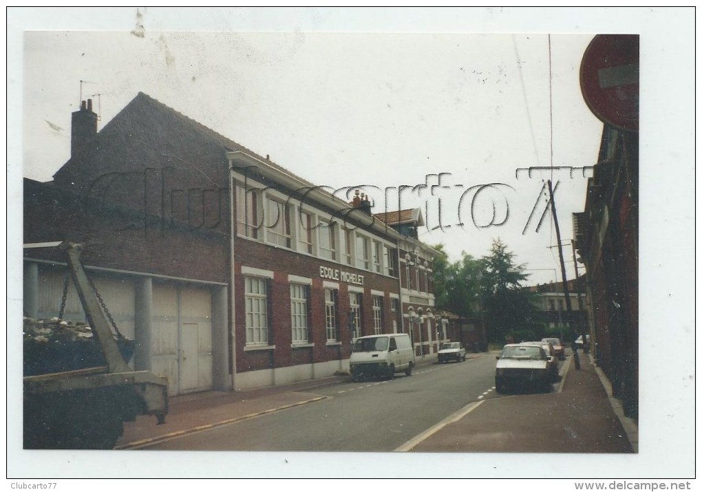 Lomme  (59) :L'école Michelet Et Perspective De La Rue Photo Projet CP GF  1991 (animé)  RARE. - Lomme