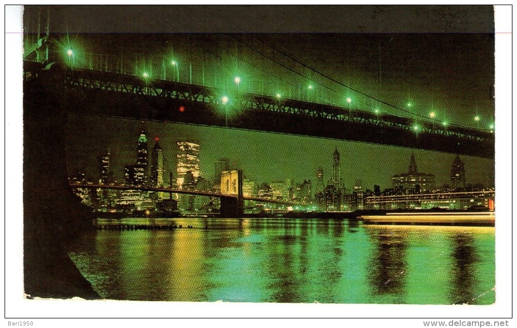 NEW YORK CITY SKYLINE Showing Manhattan And Brooklyn In Foreground - Manhattan