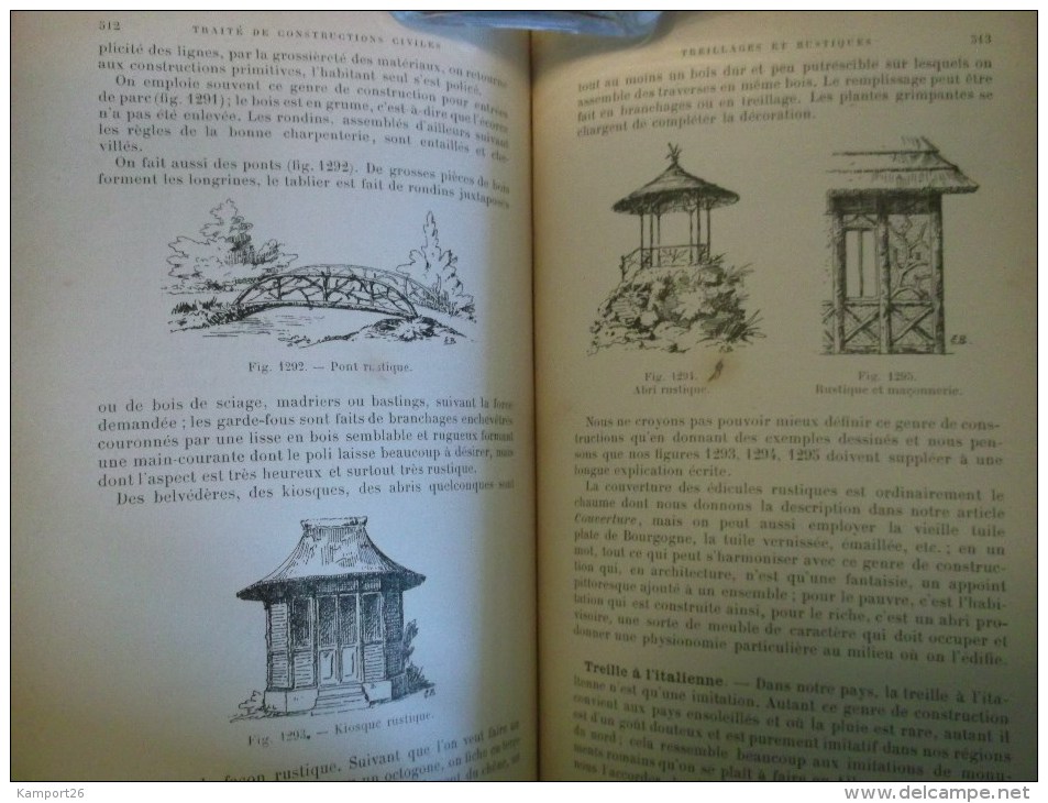 1900 TRAITÉ DE CONSTRUCTIONS CIVILES Barberot  Illustré - Décoration Intérieure