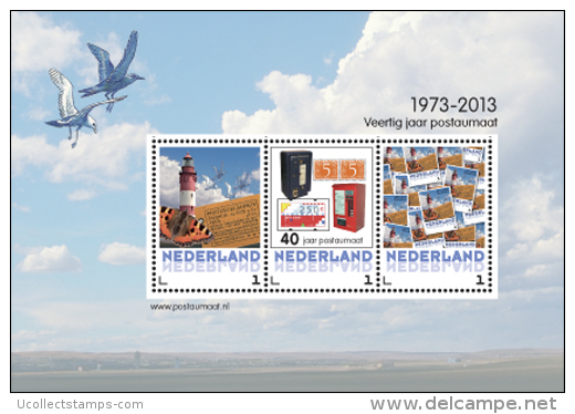 Nederland  2013  Vlinder Vuurtoren Zegel Op Zegel  Blok  Postfris/mnh/neuf - Neufs