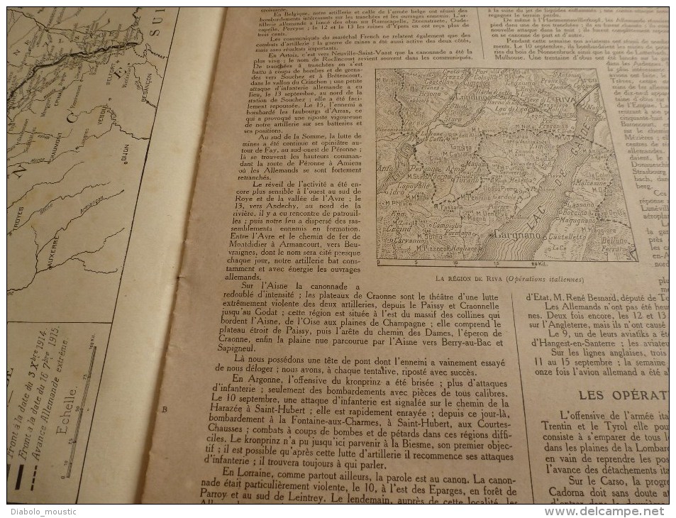 1915 JOURNAUX De GUERRE (LPDF): Riva;Aspach-le-Haut Et A-le-B;Seddul-Bahr;Fusil- Périscope;Hébuterne;Mesni L-les-Hurlus - French