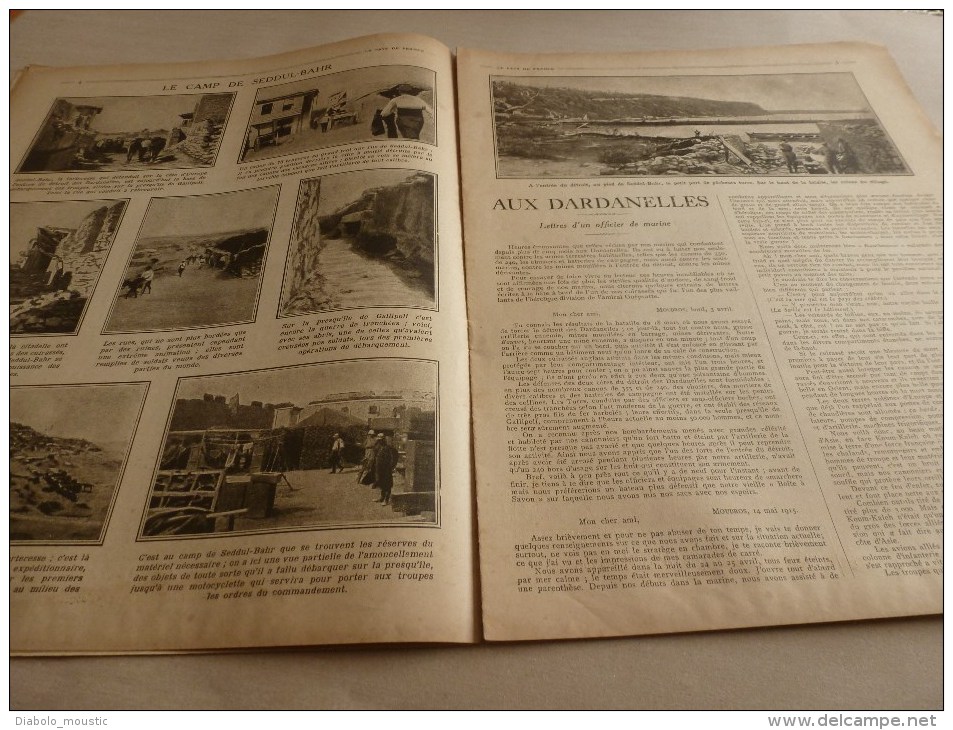 1915 JOURNAUX de GUERRE (LPDF): Riva;Aspach-le-Haut et A-le-B;Seddul-Bahr;Fusil- périscope;Hébuterne;Mesni l-les-Hurlus