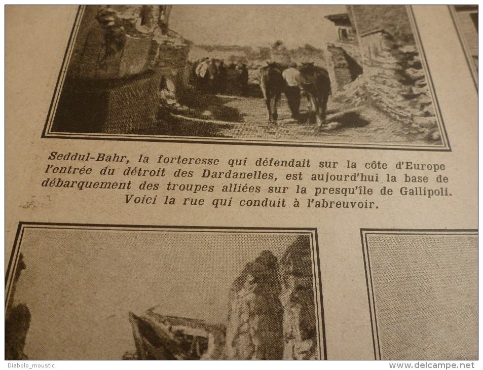 1915 JOURNAUX de GUERRE (LPDF): Riva;Aspach-le-Haut et A-le-B;Seddul-Bahr;Fusil- périscope;Hébuterne;Mesni l-les-Hurlus