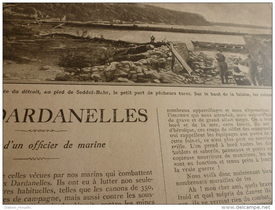 1915 JOURNAUX de GUERRE (LPDF): Riva;Aspach-le-Haut et A-le-B;Seddul-Bahr;Fusil- périscope;Hébuterne;Mesni l-les-Hurlus