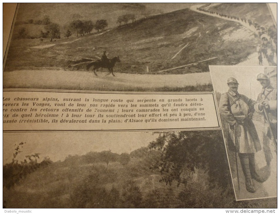 1915 JOURNAUX de GUERRE (LPDF): Riva;Aspach-le-Haut et A-le-B;Seddul-Bahr;Fusil- périscope;Hébuterne;Mesni l-les-Hurlus