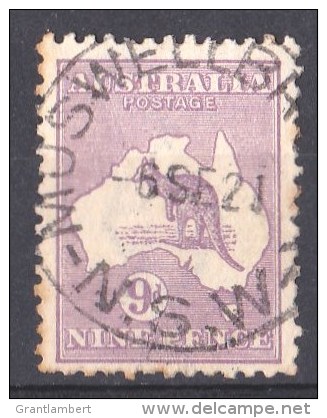 Australia 1916 Kangaroo 9d Violet 3rd Watermark MUSWELLBROOK, NSW Used - Oblitérés