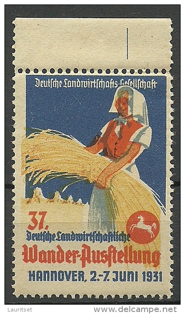 Deutsche Landwirtschaftliche Wander-Ausstellung 1931 In Hannover MNH - Cinderellas