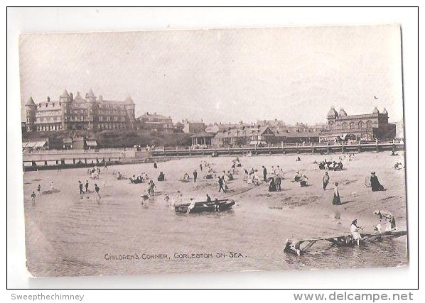 GORLESTON ON SEA CHILDRENS CORNER BOATING USED 1912 NR GT GREAT YARMOUTH NORFOLK ETW DENNIS - Altri & Non Classificati