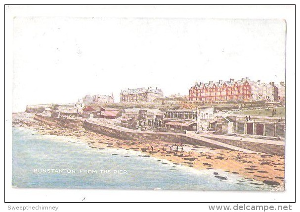 Hunstanton FROM THE PIER NORFOLK USED  ART ARTIST DRAWN POSTCARD - Other & Unclassified