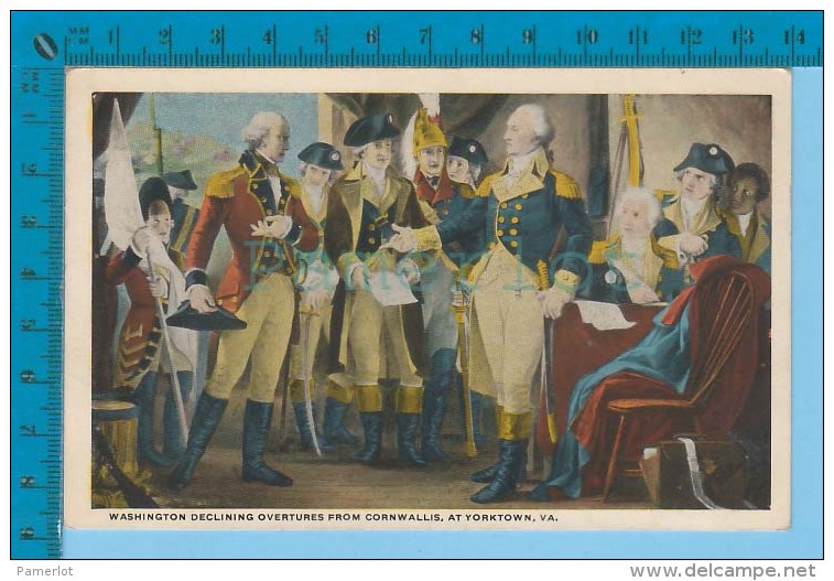 Patriotic USA ( Washington Decline Ouvereture From Cornwallis) Carte Postale Post Card Recto/verso - Histoire