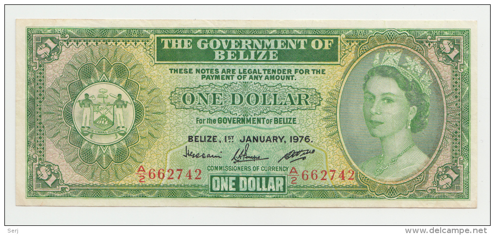 BELIZE 1 Dollar 1976 VF++ P 33c  33 C - Belize
