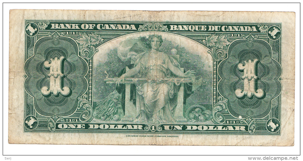 Canada 1 Dollar 1937 Coyne-Towers VF P 58e 58 E - Kanada