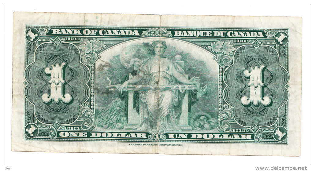 Canada 1 Dollar 1937 Coyne-Towers AVF P 58e 58 E - Canada