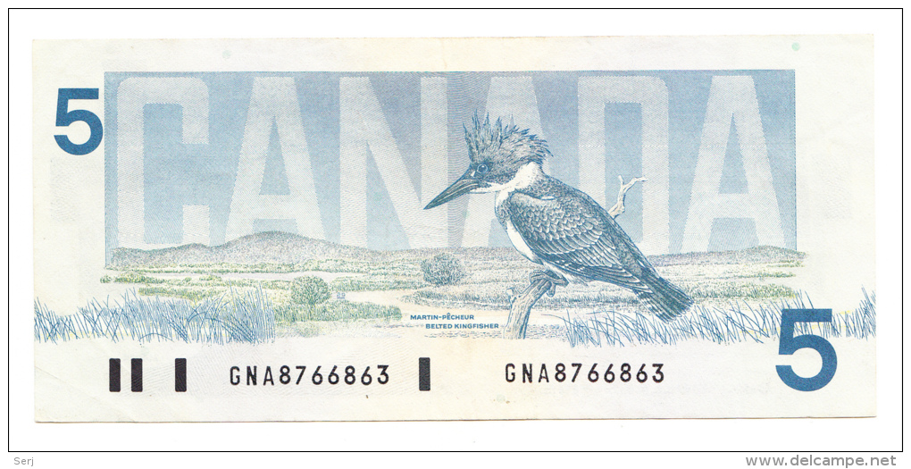 Canada 5 Dollars 1986 VF++ Thiessen - Crow P 95b 95 B - Kanada