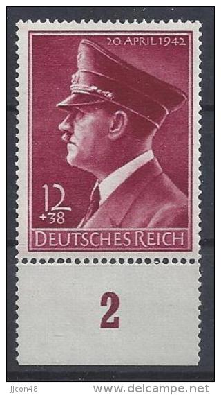 Germany 1942  Adolf Hitler (**) MNH  Mi.813y - Nuevos