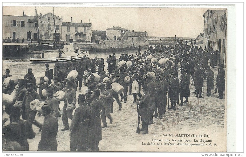 POITOU-CHARENTE - 17 - CHARENTE MARITIME - SELECTION - TOP - SAINT MATIN - ILE DE RE - Départ Forçat Pour La Guyanne - Presidio & Presidiarios