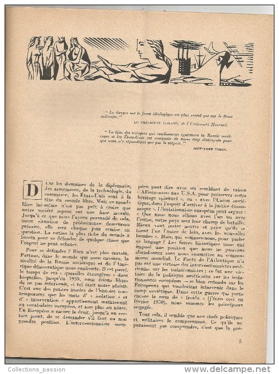 Revue Politique , 1950 , 21 Pages , Illustrations , L'Amérique Aujourd'hui , Lewis Galantière , Frais Fr : 3.00€ - Politica