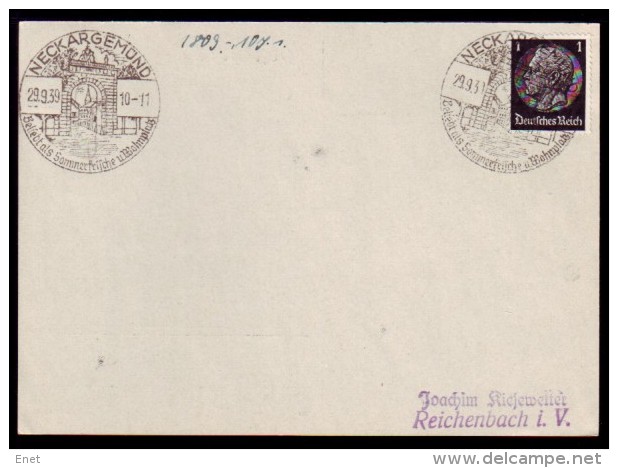 Deutsches Reich - Sonderstempel - Neckargemünd 29.9.1939 - Franking Machines (EMA)