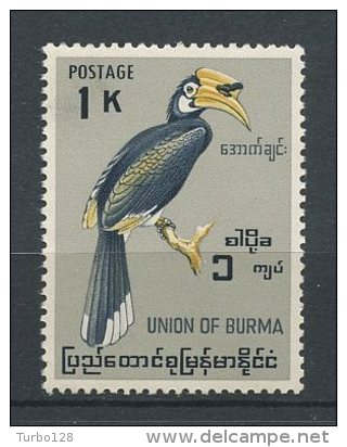BIRMANIE 1964 N° 99 ** Neuf = MNH  TTB Cote 6 &euro; Faune Oiseaux Calao Birds Fauna Animaux - Burma (...-1947)