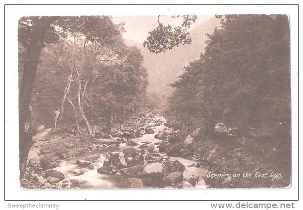 SCENERY ON THE EAST LYN  LYNMOUTH DEVON POSTCARD THE MYRTLEBERRY SERIES - Lynmouth & Lynton