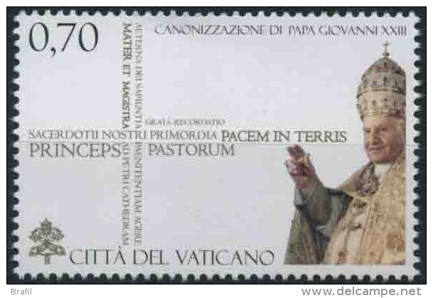 2014 Vaticano, Canonizzazione Giovanni XXIII°, Serie Completa Nuova (**) - Unused Stamps