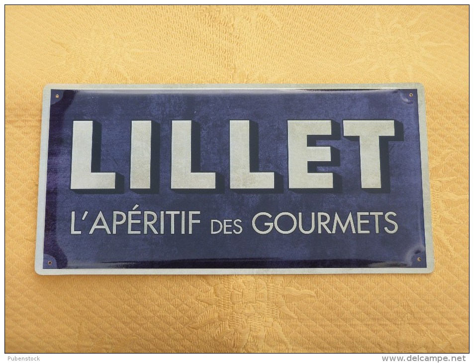 Plaque Métal "LILLET" - Plaques En Tôle (après 1960)