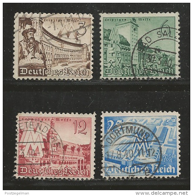 DEUTSCHES REICH, 1940, Used Stamp(s) Leipziger Messe MI 739-742, #16136 - Used Stamps